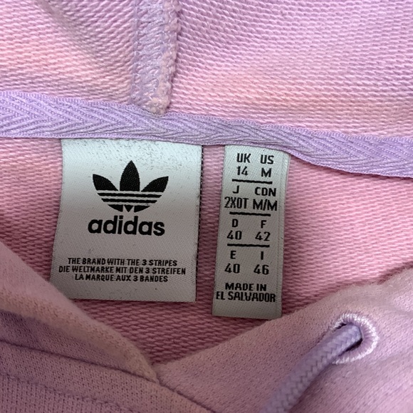 Adidas Original Cropped Purple Hoddie - Picture 5 of 8